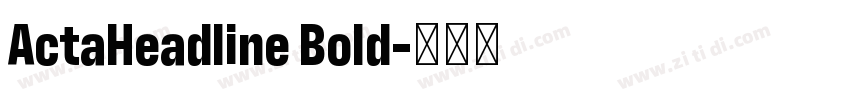 ActaHeadline Bold字体转换
